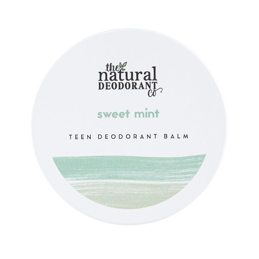 Teen Deodorant Balm Sweet Mint 55g, For Teens or Tweens, Aluminium Free, Plastic Free