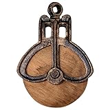 polea antigua de madera Dimensiones: 13 x 18 x 7cm (A x A x L)