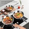 EWFEN Stainless Steel Cookware Set, 3 Ply 17 Piece Stainless Steel Pot and Pan Set, Oven Dishwasher Safe | Induction Compatible Frying Pans, Saucepans, Saute Pan & Stock Pot, PFOA, PTFE & PFOS Free #3