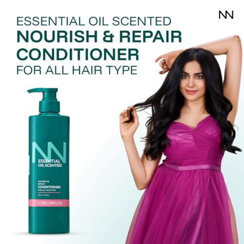 Image of Cincinnus Nourish & Repair Conditioner | Argan Oil, Tea Tree, Rosemary & Olive Oil | Strengthens & Softens Hair | Sulphate Free Anti Frizz Care for Dry Frizzy Hair (750ml)
