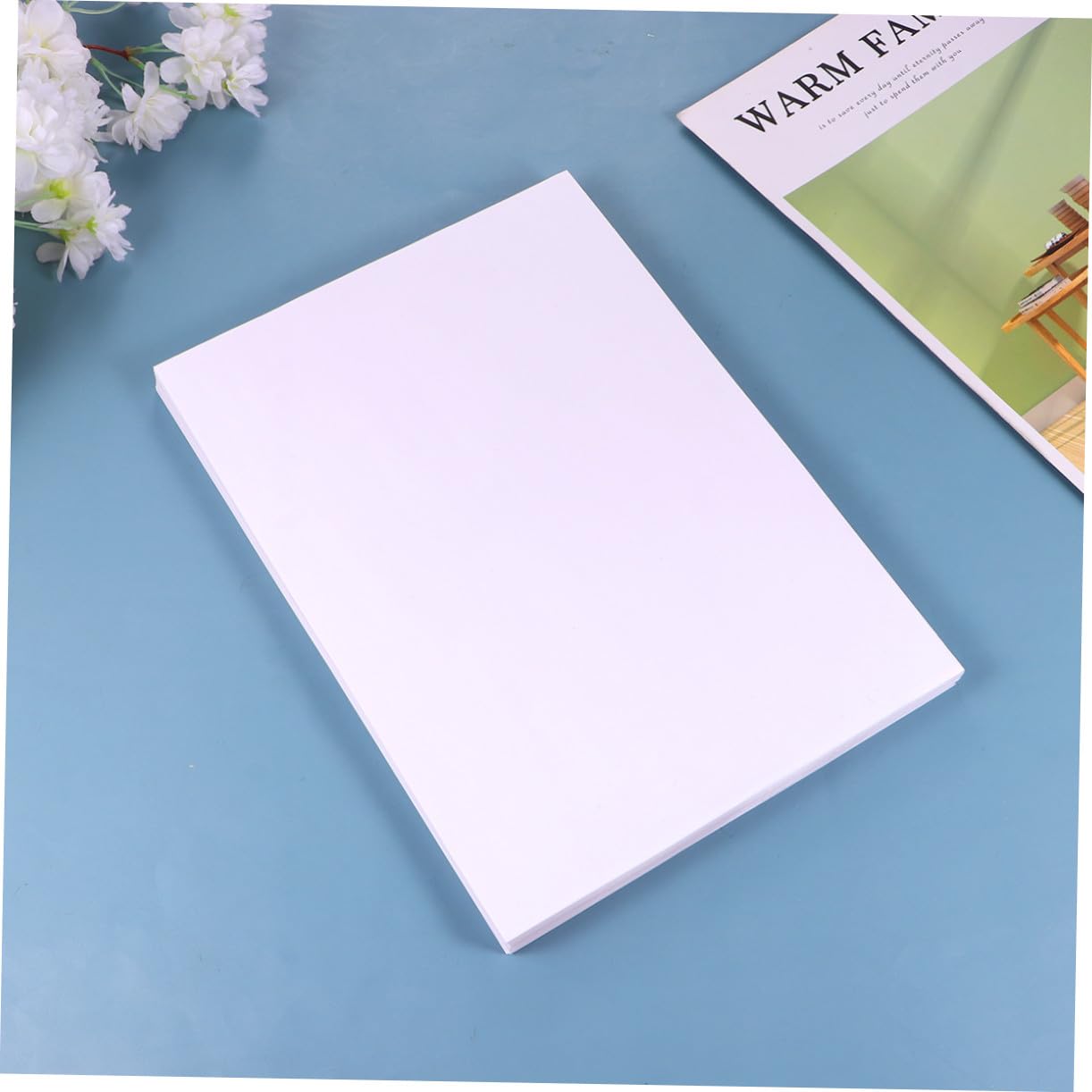 NOLITOY 100 Blatt Weißes A4-Trennpapier Doppelseitig Antihaftbeschichtet für Home Office und Handkonto Ersatzpapier für Diamant Malerei (Weiß)