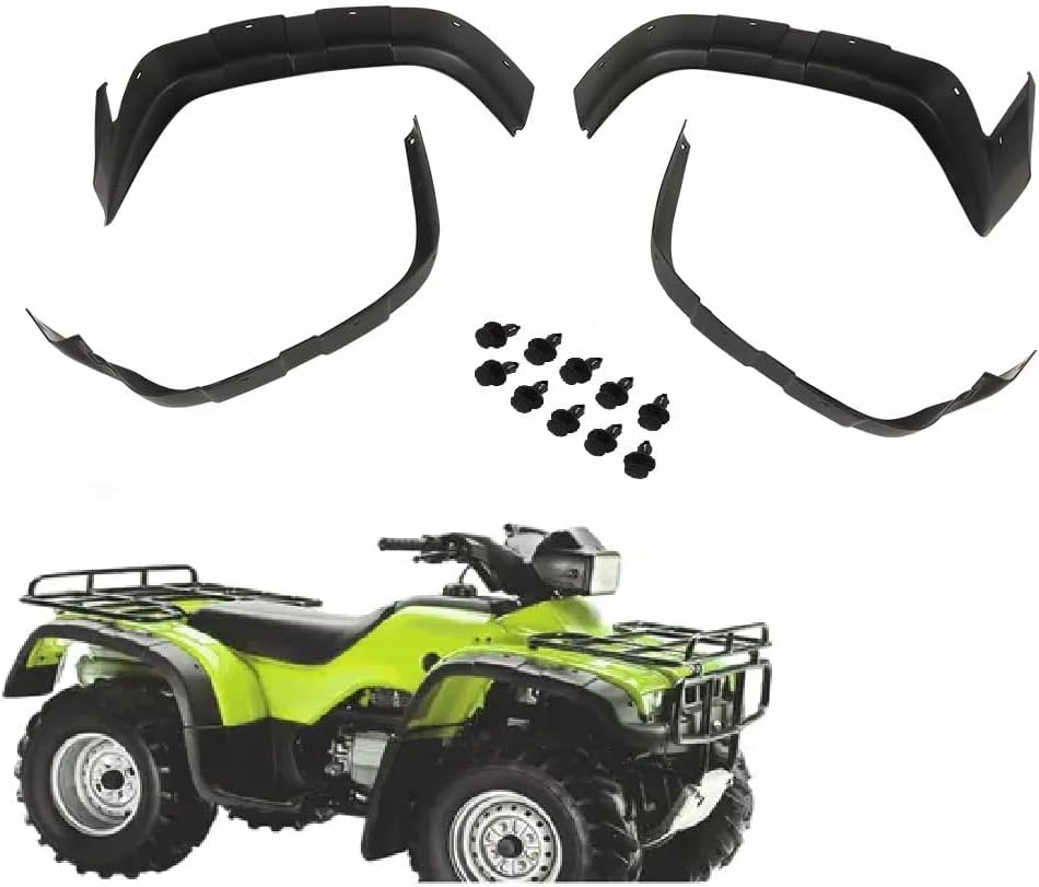 Vehicle Exterior Guard Mud Flaps Black Fits Front Rear Left Right for 1995 1996 1997 1998 1999 2000 2001 2002 2003 2004 for Honda TRX400 TRX450 Foreman 400 450 Fender Flares
