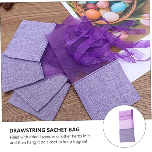 12 bolsas de sachet de lavanda vacías para armario miniatura 6
