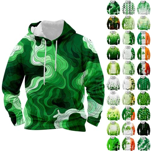 Mens St Patricks Day Sweatshrits Hooded Shamrock Funny Printed Long Sleeve Spring Thermal Lucky Irish Sport Hoodies4