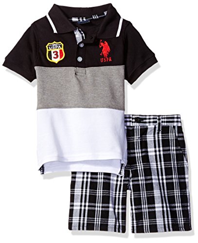 U.S. Polo Assn. Boys' Little Embellished Pique Polo Shirt and U.S. Polo Assn. Boys' Little Embellished Pique Polo Shirt and