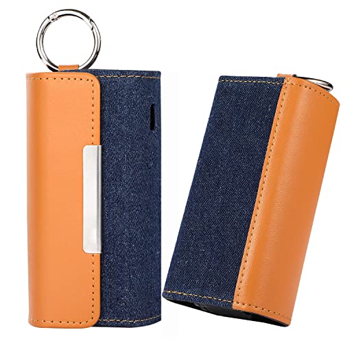 Goodshop001 Schutzhülle für IQOS 3/ 3 Duo, PU Leder Elektronische Zigaretten Aufbewahrungstasche Tragbare Zigarettenetuis Schutztasche Tragetasche Schutzhülle Tasche für Herren Damen (braun) Cover