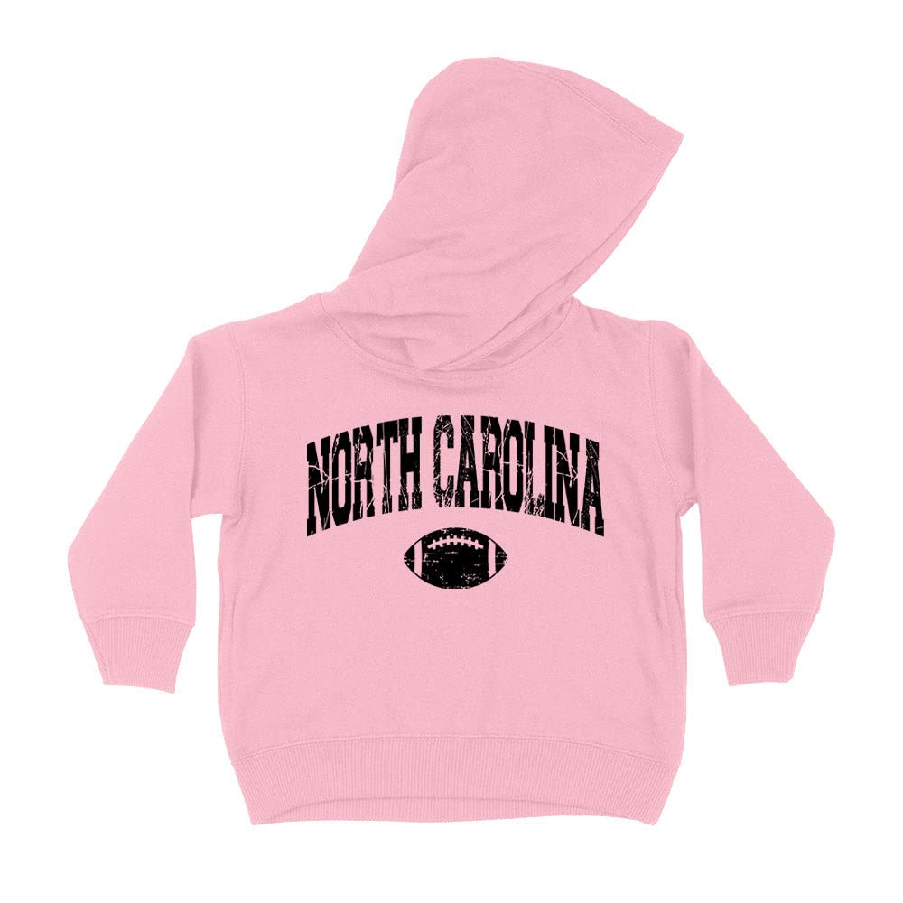 Football North Carolina Collegiate Kids Hoodie Sweatshirt Toddler 4T Light Pink