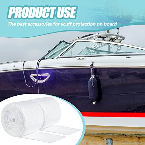 2 Pcs Boat Line Chafe Guards Anti Chafe 10 Feet Dock Line Anti Chafing Guard Gear Fit Up To 1 Inch Rope For Boat Dock Deck Line Protection, Sleeve, White 2.5 Inch #TOP5