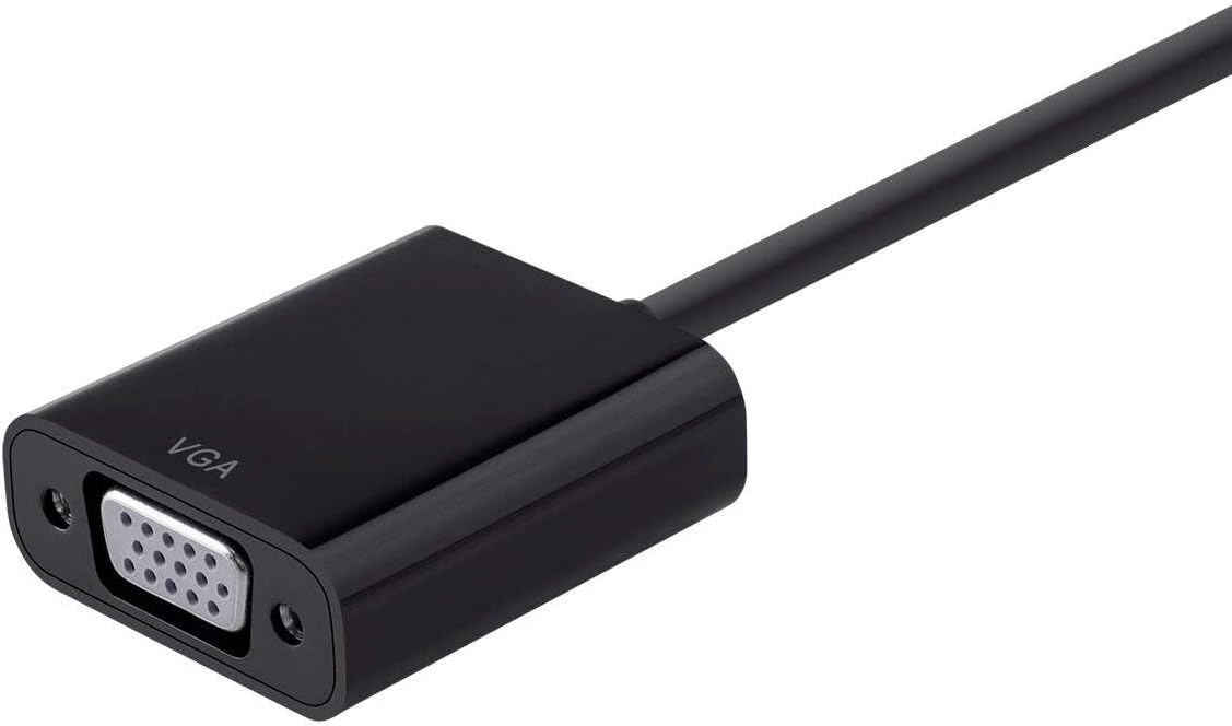 Monoprice Mini DisplayPort 1.2a / Thunderbolt to VGA Active Adapter, Black