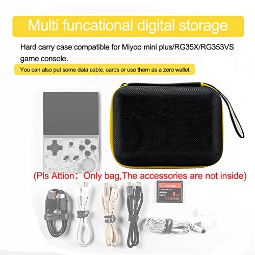 Miyoo Mini Plus Case Hard EVA Portable Case for RG35XX / RG353VS Storage Box Handheld Bag Retro Game Console Accessories(Only Case) (Yellow) - Thumbnail 2