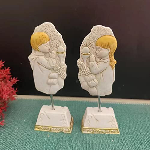 Figurine de prière pour fille et garçon, accessoire de table de Noël et église - 7