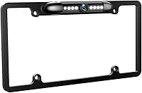 GLK HD License Plate Backup Camera: 170° Wide View, 8 LED True Color Night Vision, IP67 Waterproof for Cars Trucks RVs