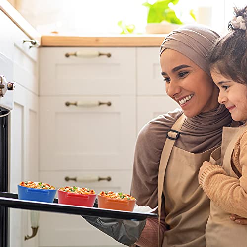 Joejis Set van 4 Mini Ovenschalen - Individuele Ovale bakvormen - Kleine Keramische Gerechten voor in de Oven - Ideaal voor Souffle Crème Brulee Lasagne Tiramisu Pudding - Kinderportie - Afbeelding 5