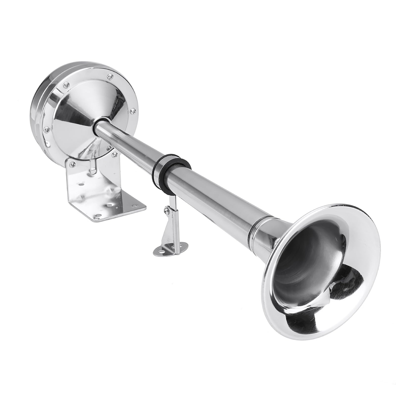 NEWFUN Tromba Camion 12v, Trombe Camion,Clacson Monotubo in Acciaio Inox, Clacson Elettrico Per Imbarcazioni, Per Tutte le Autovetture a 12 V, Camion, Barche, Navi, Barche a Vela, Ecc.