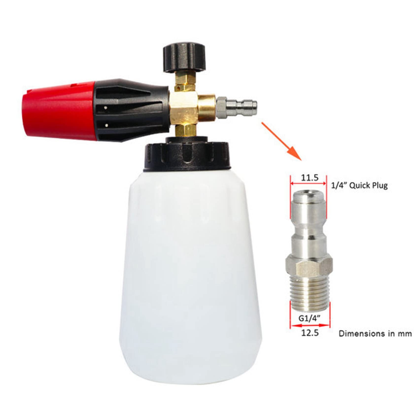 Lot de 2 lances à mousse réglables pour nettoyage de voiture - Pour Interskol L