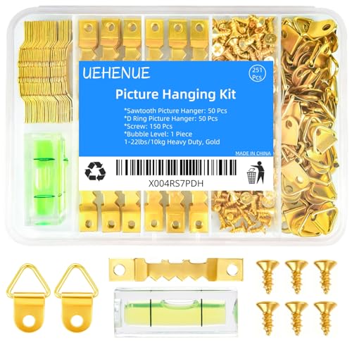 Picture Hanging Kit with Hardware and Level