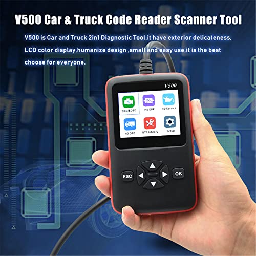 Detector de código de error V500 OBD2 con lectura de tarjeta para diésel 3