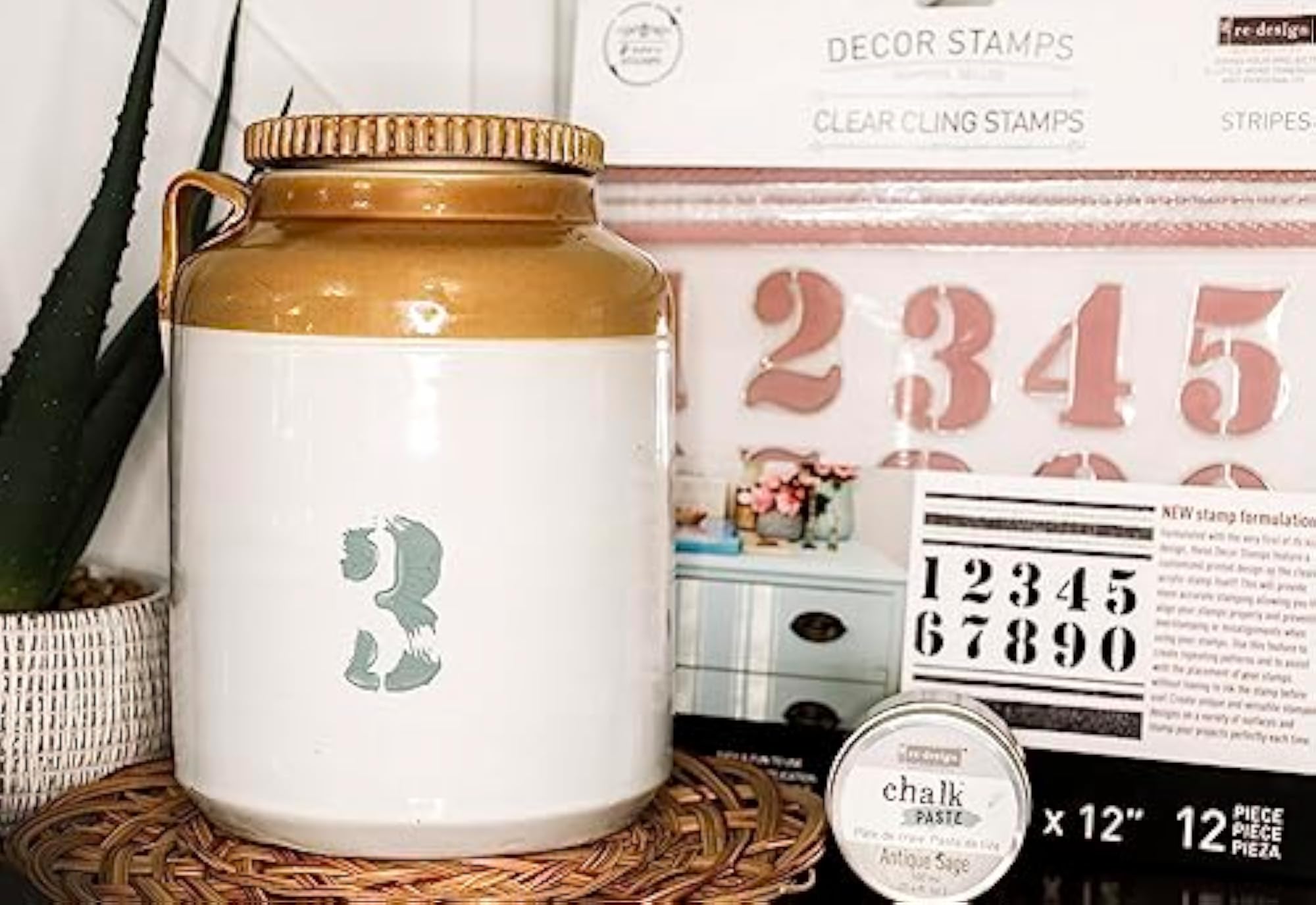 Redesign Decor Clear-Cling Stamps - Stripes