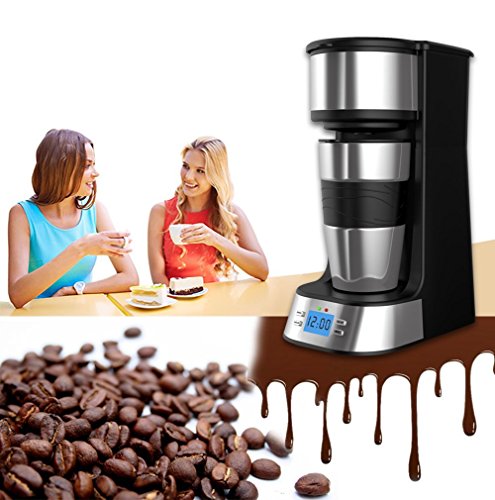 PowerDoF Kaffeemaschine 1 Tassen, Webat Kaffeemaschine 1 Tassen Programmierbare Edelstahl mit Timer für Reisen 420ML… – Bild 7