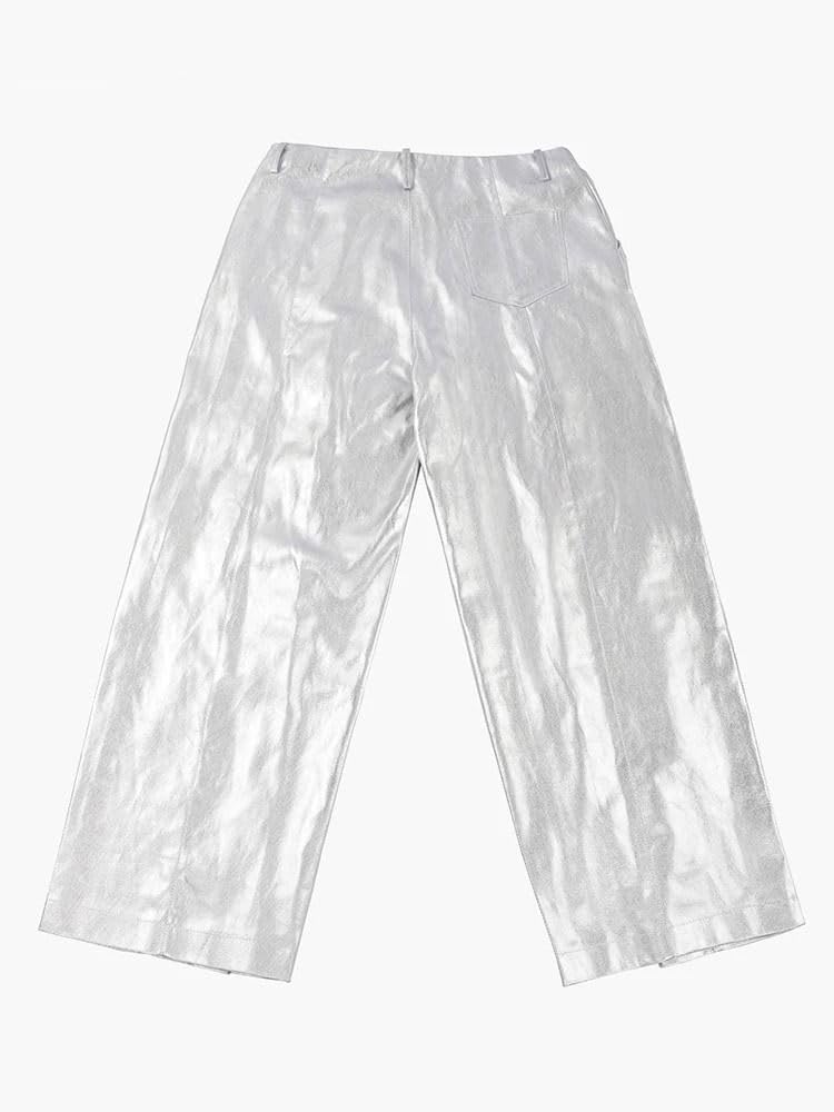 Uomo Primavera Autunno Pu Pelle Pantaloni Morbidi Casual Dettaglio Cerniera Street Pantaloni