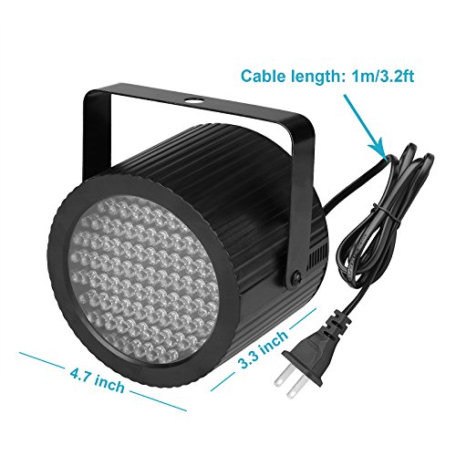 GBGS 86 RGB LEDs Par Lighting Bright Mini Stage Par Light with DMX512 Control Sound Activation for Party Celebration KTV Bar Theatres Clubs and Discotheques