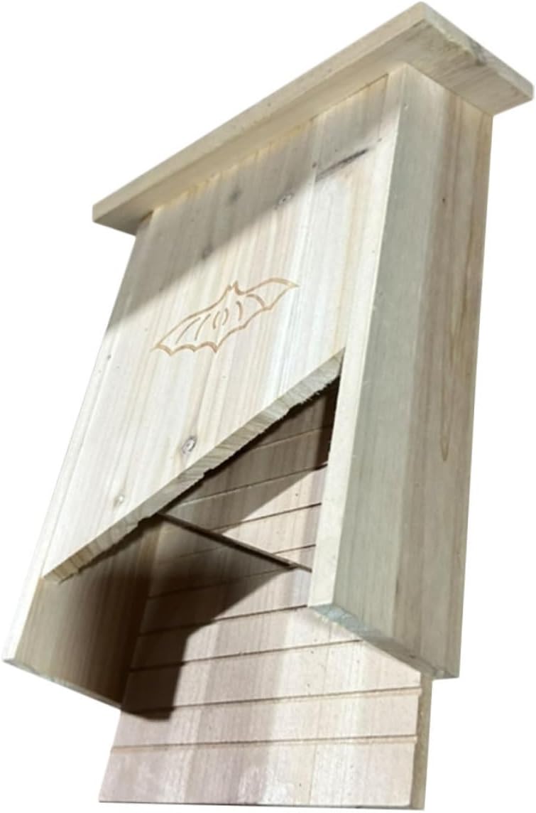 Bat House Outdoor Shelter Handmade for Bats Lightweight Design Weather-Resistant for Backyard and Courtyard Use