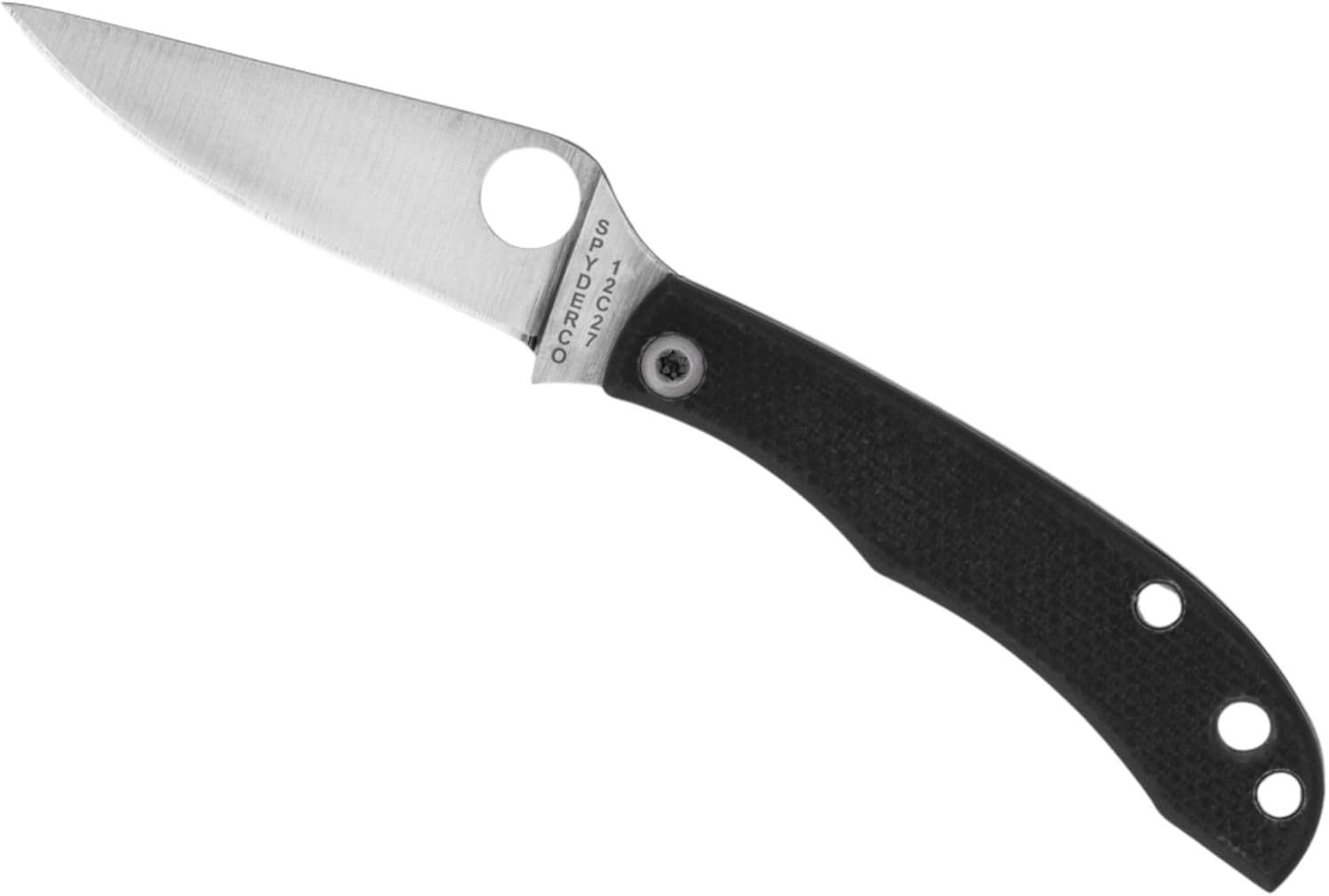 Spyderco Honeybee Folding Pocket Knife with 1.6" 12c27 Steel Blade and G-10 Handle - EDC Knife for Men and Women, Perfect for Hunting, Tactical, Camping, Survival, Hiking - PlainEdge - C137GBKP