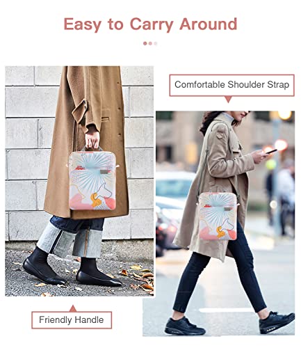 Image of MoKo 13 Inch Tablet Sleeve Bag, Fits with 13 Inch New iPad Pro M5 & Air M4 /M3, iPad Pro 12.9 M2&M1,Surface Laptop Go 12.4,Galaxy Tab S8+ /S9+ 12.4,Handle Carrying Case with Shoulder Strap,Tropical Leaf