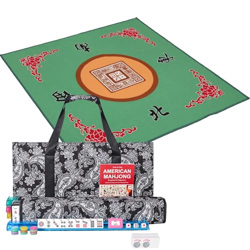 Juego de Mahjong Americano con 166 fichas y accesorios miniatura 1