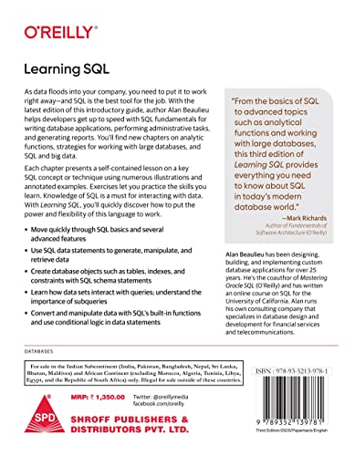 Image of Learning SQL: Generate, Manipulate, and Retrieve Data, Third Edition (Greyscale Indian Edition)
