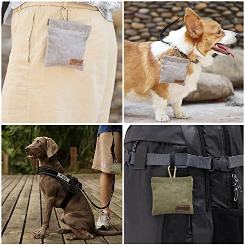 CEXUN Hunde Futterbeutel,Dummy Hundetraining,Leckerlibeutel für Hunde, Futterbeutel Hundetraining,Aportierbeutel Hund,Apportierbeutel für Hunde,Leckerlibeutel für Hunde mit Karabiner-Grün