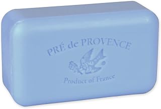 Pre de Provence Starflower Soap Bar - Quad-Milled French Shea Butter Artisanal Soap, 5.3oz Rich Moisturizing Lather