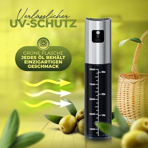 Leisure Life® | NEUEINFÜHRUNG | 2er Set Ölsprüher | 1 mm Edelstahlmantel | UV-Schutzglas | BPA-frei… – Ansicht 6