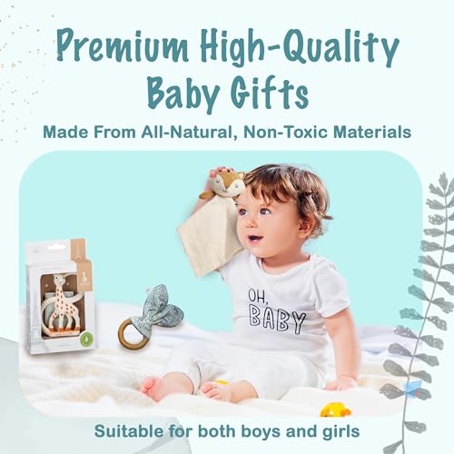 Image of The Wrapped Company - New Dad Gift Basket - 10 Pcs Premium-Quality, All-Natural - Deluxe Present for Newborn Baby - New Father Gift Box