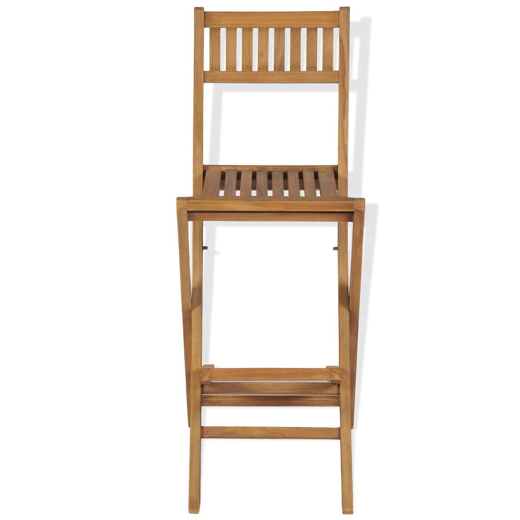 Mobili da Bistro 3 pezzi e sedie pieghevoli in legno di teak solido | Giardino per Terrazza, Esterno, Balcone