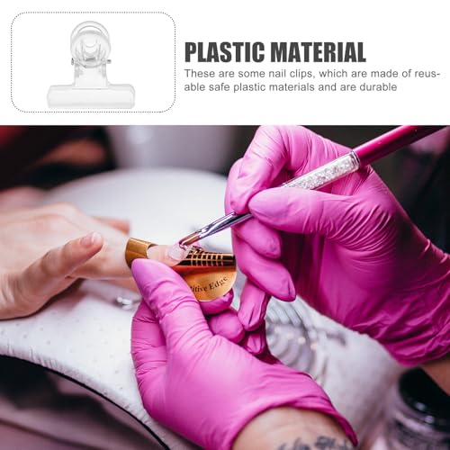 Set 30 clips plásticos para uñas postizas miniatura 3