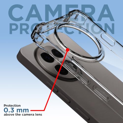 Image of Outlouders Back Cover for OnePlus 13R 5G / Ace 5 5G / 5 Pro 5G Clear Transparent PC + TPU Bumper Case with Raised Edges for Shockproof Protection (Transparent)