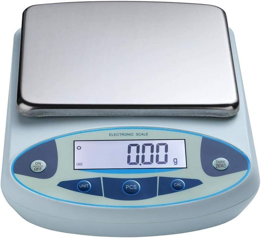 Balanza electrónica analítica Digital de Alta precisión, báscula Digital precisa para Laboratorio, Industria y Ciencia, con Pantalla LCD para Pesar Joyas y Cocina (2 kg/0,1 g).