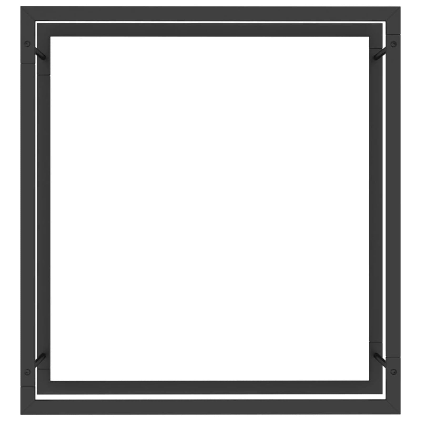 ShGaxin Leñero, Leñero Exterior, Guardar Leña Exterior, para Guardar Leña, Almacenaje Leña, Estante De Leña, de Acero Negro Mate 80x28x86 cm
