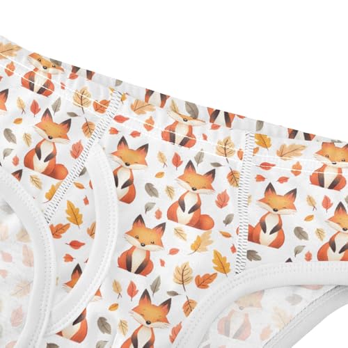 Cute Fox Leaves Pattern Boys' Underwear 100% Cotton Boys' Briefs Soft Toddler Underwear4