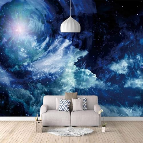 XLMING Abstracto Tinta China Universo Cielo Estrellado Galaxia 3D Papel Pintado Lujo Casa Sala Decoración Estar Comedor Sofá Dormitorio TV Fondo de Pared-430cm×300cm