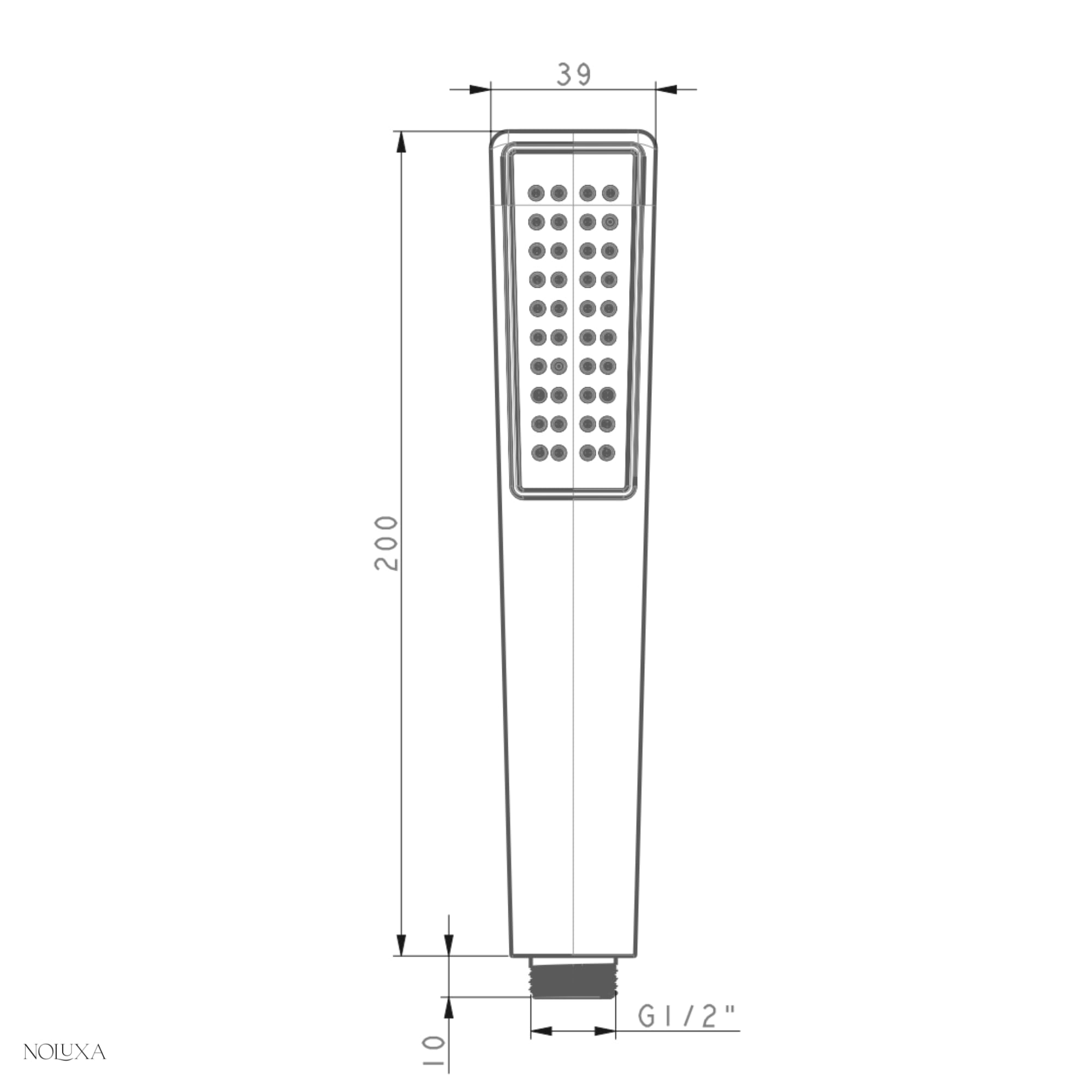 IMEX - Pommeau de Douche Haute Pression Or Rose | Pommeau de Douche Anti-Calcaire Effet Pluie | Pièce de Rechange Originale IMEX | Poignée Ergonomique avec Bouton-Poussoir 1 Position