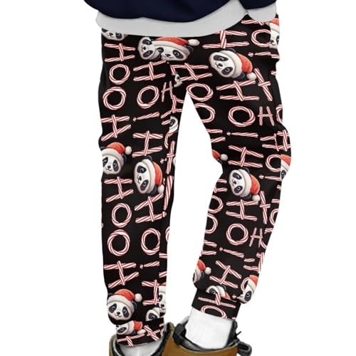 AmzPrint Ugly Christmas Costumes for Girls Boys Cargo Sweatpants for Xmas Party Baggy Lounge Christmas Pants2