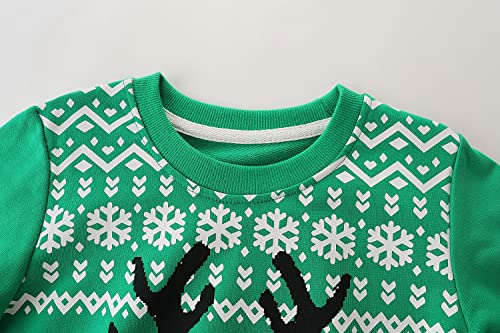 Mrocioa Toddler Boy Girls Sweatshirt Ugly Christmas Sweater Reindeer Shirt Kids Xmas Pullover Sweater Tops 2-7T 4 Mrocioa Toddler Boy Girls Sweatshirt Ugly Christmas Sweater Reindeer Shirt Kids Xmas Pullover Sweater Tops 2-7T - Image 5