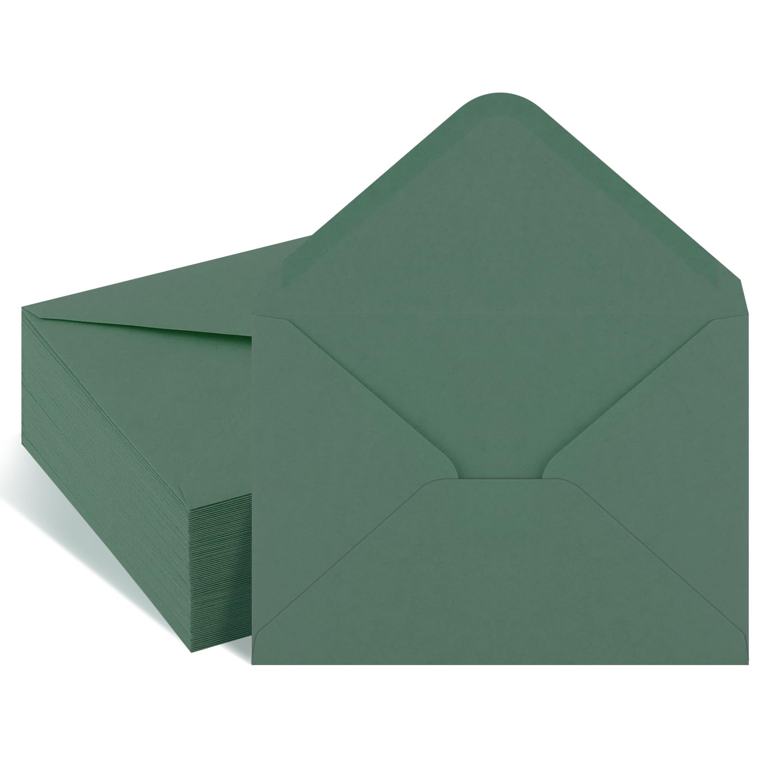 50 Pack 4 x 6 Envelopes A4 Sage Green Envelopes, V Flap Envelopes for Greeting Cards,RSVP Cards,Birthday,Wedding, Graduation, Baby Shower Invitations