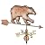 Good Directions Bear Weathervane with Arrow, Pure Copper, Polished