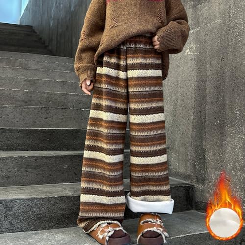 Kids Girls Boys Baggy Pants Streetwear High Waisted Wide Leg Pants Casual Loose Striped Lounge Pants Long Trousers2