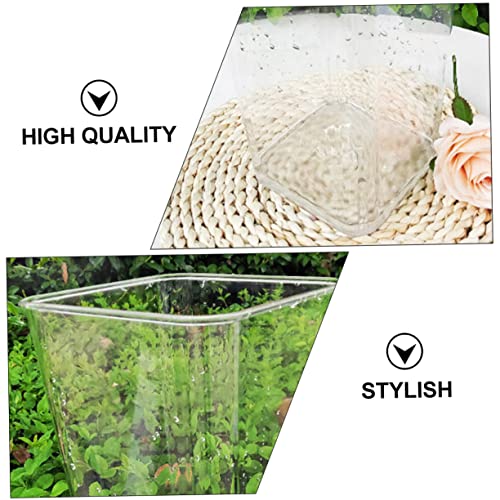 Vase à fleurs acrylique transparent carré Magiclulu pour centres de table - 7