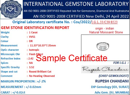 Image of Emerald Cut Moissanite White Gold Ring for Men Brilliant Top A1 Clarity मोइसानाइट स्टोन Real Diamond Moissanite Stone Original Certified हीरे की अंगूठी असली Mojonight Gemstone Ring