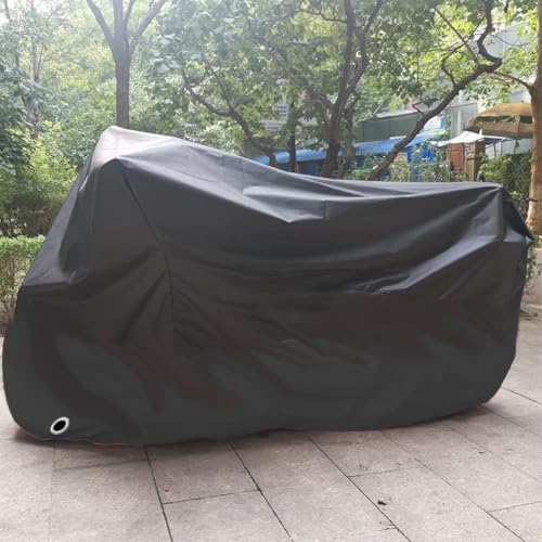 Image of Motorcycle Cover Waterproof, Outdoor Motorbike Cover with Lock-Holes, All Season Protection Motorbike Vehicle Covers Fits up to 97 inch Motorcycles, Size 2XL - Black